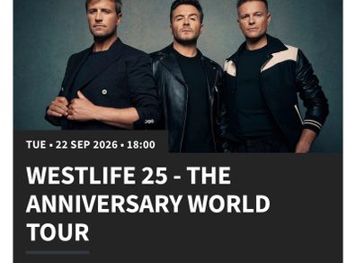 westlife tickets sept 24