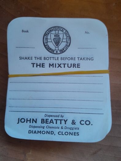 old chemist label