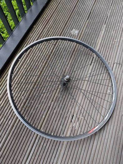 700c Road Bike Front Wheel - Black Rim - Quick Release