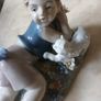 Ashford  Collection  Porcelain  "Girl, Butterfly & Cat" Image 2
