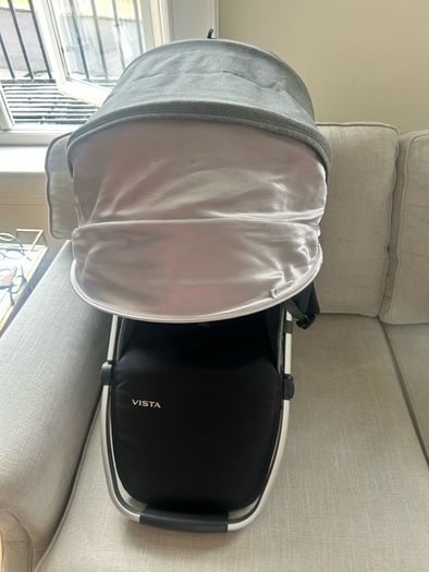 UPPAbaby Vista (2018) Complete Double Buggy Setup (Soft Grey / Gregory)