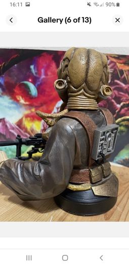 Star Wars Zuckuss Bounty Hunter Bust Gentle Giant Statue