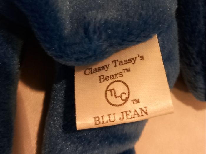 Vintage Classy Tassy's bears  "Blu Jean"