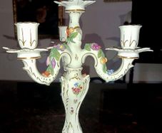 Gorgeous tall antique Dresden candelabra