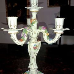 Gorgeous tall antique Dresden candelabra