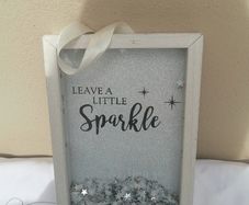 Leave a litle sparkle hanging picture