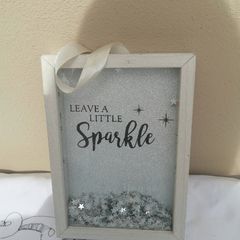 Leave a litle sparkle hanging picture