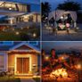 Solar Lights Outdoor Garden, 4 Pack 33LED Waterproof Solar Flickering Dancing Flame Pathway Lights, Dusk to Dawn Auto On and Off for Garden Patio Deck Yard Driveway Pathway Image 6