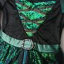 Young girls halloween costume princess dress black/green suit 7/8 yrs Image 5