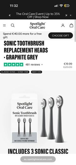 Spotlight Oral Care Replacement Heads