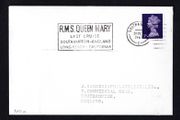 1967 Great Britain Cover with RMS Queen Mary Last Cruised Southampton, England Long Beach, California, USA Slogan Cancel