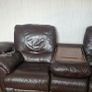 3 seater recliner learher sofa and 2 chairs Image 4