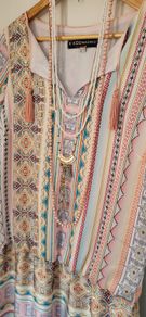K-KOU Madrid tribal fringed dress Sz 44EU ( Fit 10-12UK) - Bnwot Rrp 99.99