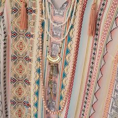 K-KOU Madrid tribal fringed dress Sz 44EU ( Fit 10-12UK) - Bnwot Rrp 99.99