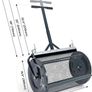 24 inch Compost & Peat Moss Spreader  Premium Heavy Duty Lawn Top Dressing Roller with Anti-Clog Mesh Clearing System, 79L Capacity, Adjustable Handle Image 8