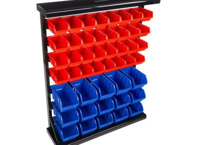 47 Bin Storage Rack With Small + Large Lin Bins / Boxes
