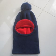 Womens Winter Knit Hat Beanie Peaked Windproof Thermal Scarf Ski Face Mask