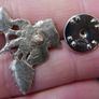 Vintage Rose Pin Badge Silver color MASJ '97 Image 6