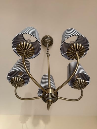 M&S striped chandelier ceiling light
