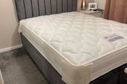 Gray double Divan bed and mattress