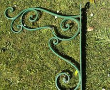 Antique Large Cast Iron Bracket For Lantern Etc Etc