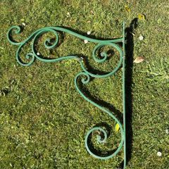 Antique Large Cast Iron Bracket For Lantern Etc Etc