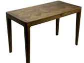 Dining Table Solid Wood Mango 120 x 60 cm Walnut Finish Rectangular Kitchen Table