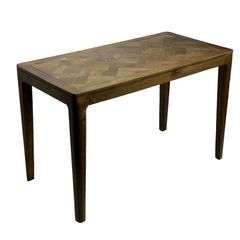 Dining Table Solid Wood Mango 120 x 60 cm Walnut Finish Rectangular Kitchen Table