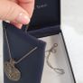 Antique sterling silver jewelled heart pendant mounted on mother of pearl base necklace Rrp 250 Image 7