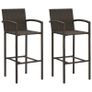 3 Piece Garden Bar Set Brown Image 6