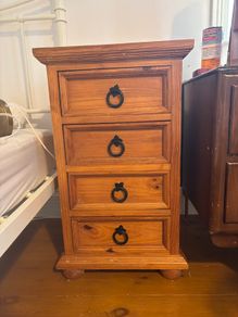 bedside locker with four drawers