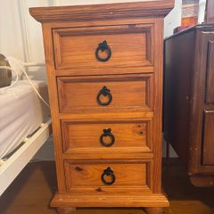 bedside locker with four drawers