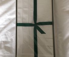 4 Linen Hand Worked Napkins