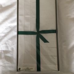 4 Linen Hand Worked Napkins