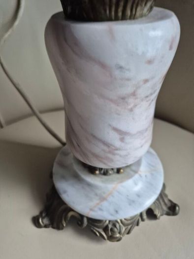 Mid Century Vintage Retro Marble gold ornate metal lamp base