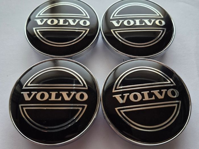 Volvo centre caps 60mm (Black) FREE POST