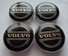 Volvo centre caps 60mm (Black) FREE POST