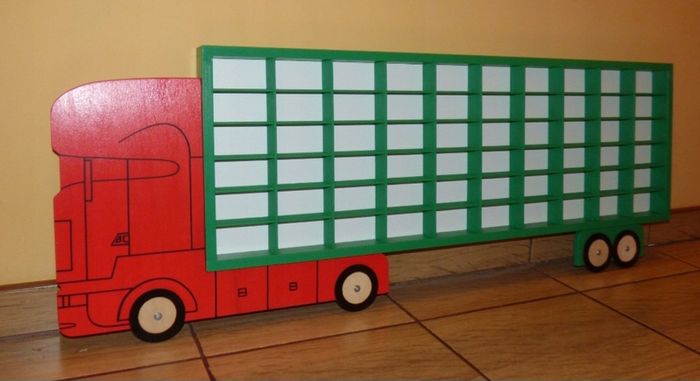 Cabinet Display Shelf Truck Kids Storage Collectibles