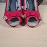 Womens Tommy Hilfiger Caitlyn Red Leather Shoes Open Peep Toe Heels Slip On Boxed Spring 2012 Size Uk 5 Eu 38 Image 9