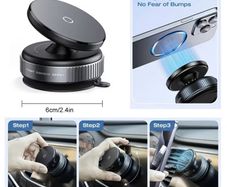 5 in 1 Magnetic Car Phone Holder 360 Foldable Suction Mount Universal GPS