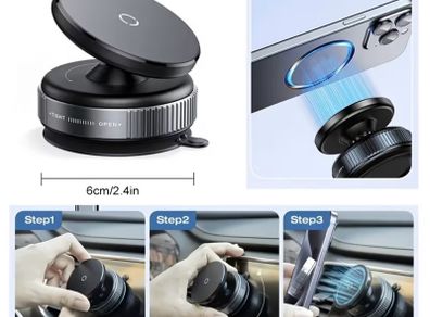 5 in 1 Magnetic Car Phone Holder 360 Foldable Suction Mount Universal GPS