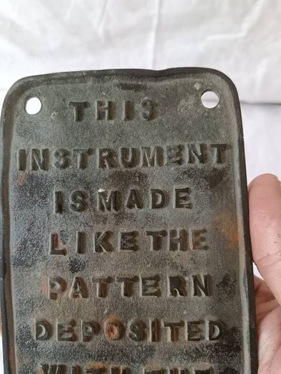 19th Century Bronze Machinery Placque