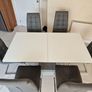 Glasstop Extendable Kitchen Dining Table Set Image 3