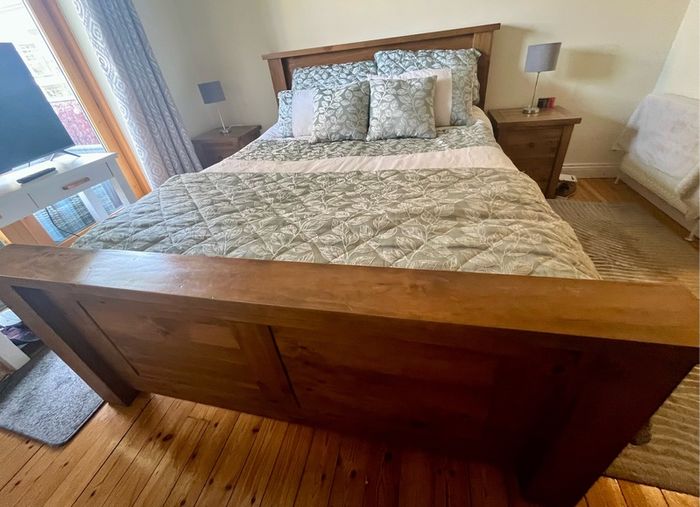 Oak King bed frame