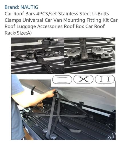 Car Roof Bars 4PCS/set Stainless Steel U-Bolts Clamps Universal Car Van Mounting Fitting Kit Car Roof Luggage Accessories Roof Box Car Roof Rack