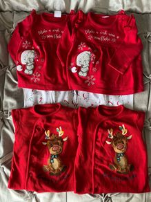 Christmas babygro, leggings & tops 6-9 months