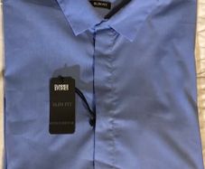 Men's shirt. Size L, EUR 104-109cm. Long sleeved. New