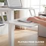 Height-Adjustable Sit-Stand Desk, Mobile Desk with Keyboard Tray, Casters and Steel Frame Image 5