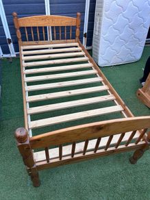 Good Sturdy Single Pine Wooden Bed Frame - Can Deliver