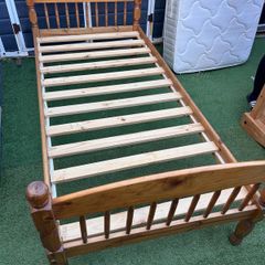 Good Sturdy Single Pine Wooden Bed Frame - Can Deliver
